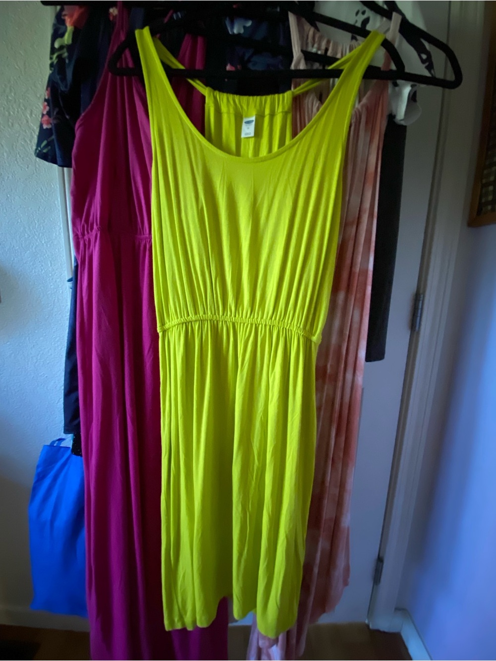 Old Navy Neon Yellow Sleeveless Jersey Dress
